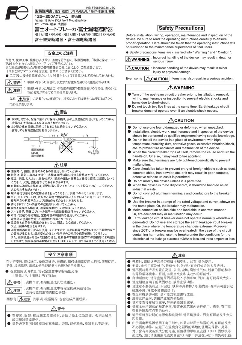 FE BW125JAGU instruction manual