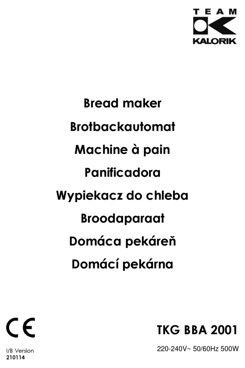 Team Kalorik TKG BBA 2001 manual