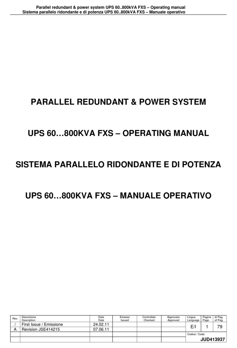 Parallel UPS 60 Series operating manual