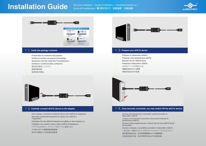 Vantec CB-ESATAU3-6 installation guide Vantec CB-ESATAU3-6 installation guide