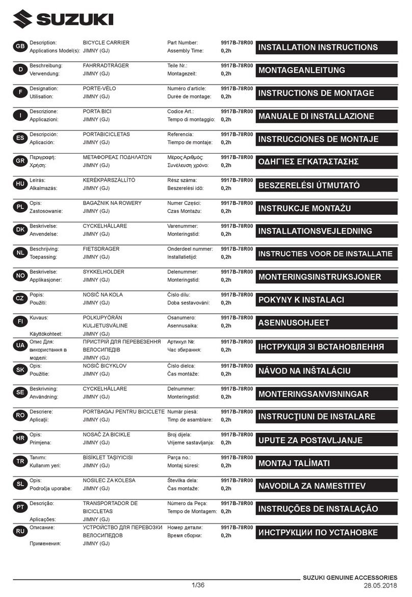 Suzuki 9917B-78R00 installation instructions