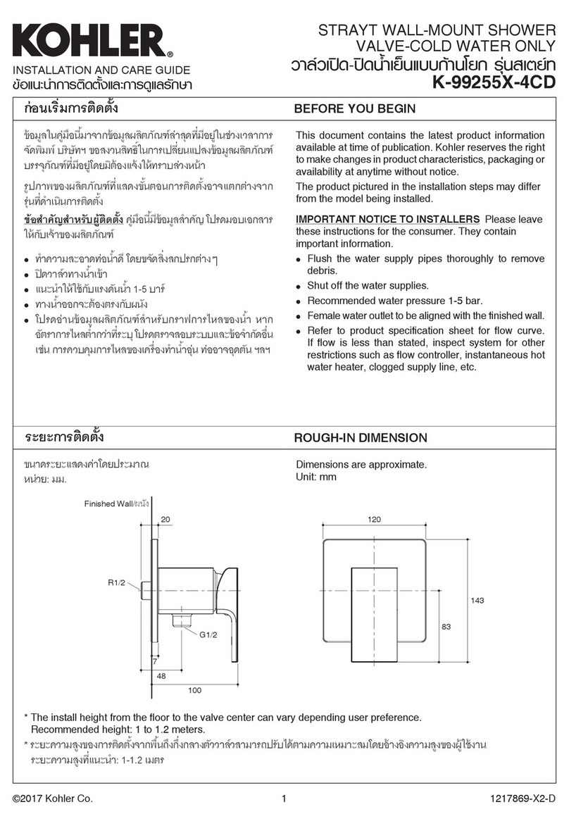 Kohler K-99255X-4CD Assembly instructions