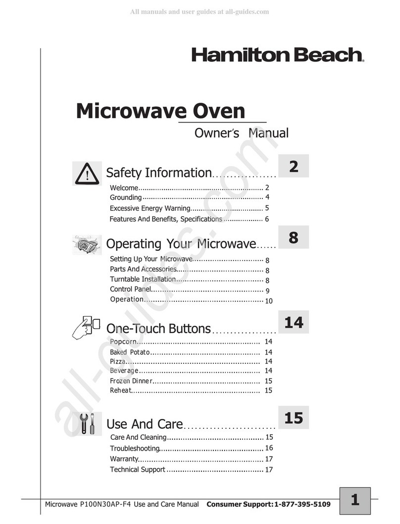 Hamilton Beach P100N30AP-F4 User manual
