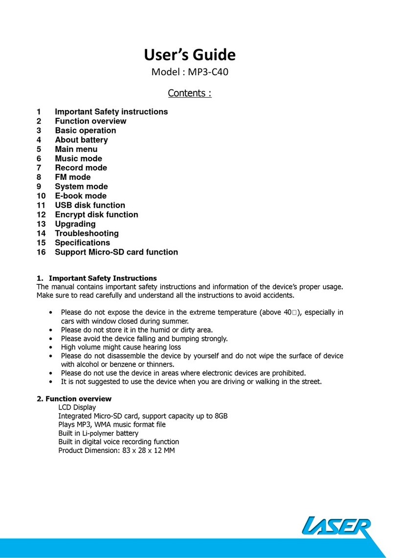 Laser MP3-C40 User manual