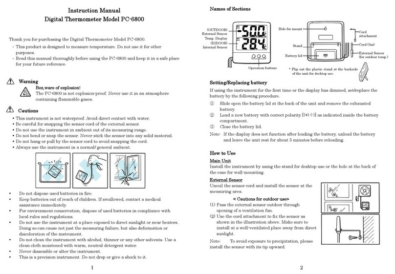 SATO KEIRYOKI PC-6800 instruction manual
