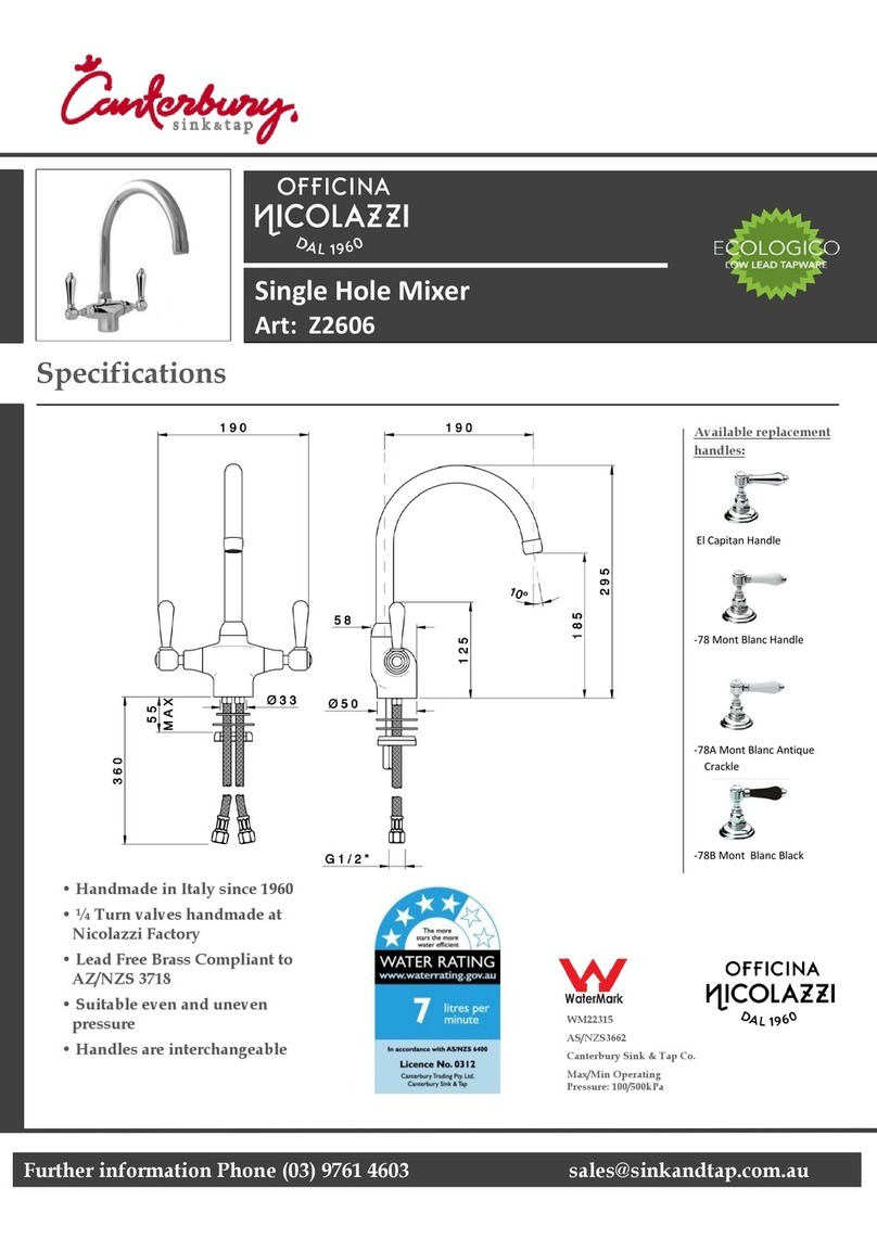 CANTERBURY Z2606 quick start guide