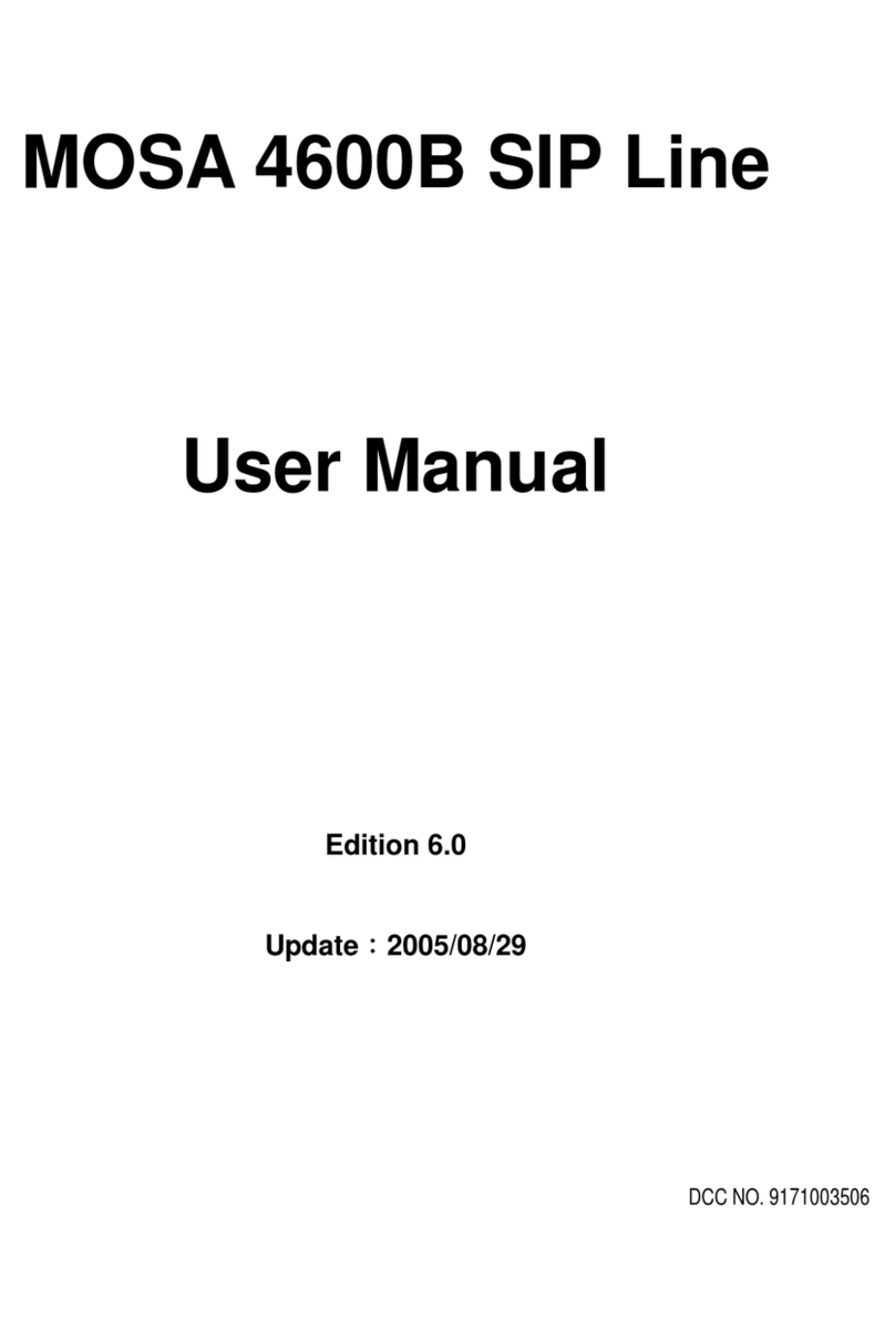 Mosa SIP 4600B user manual