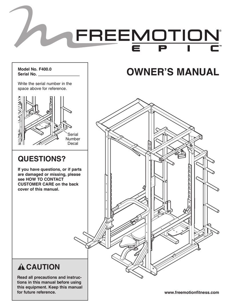 Freemotion EPIC F400.0 owner's manual