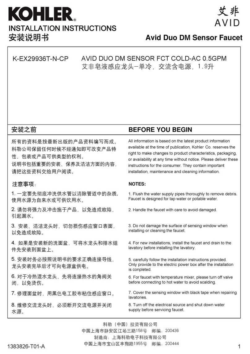 Kohler K-EX29936T-N-CP User manual