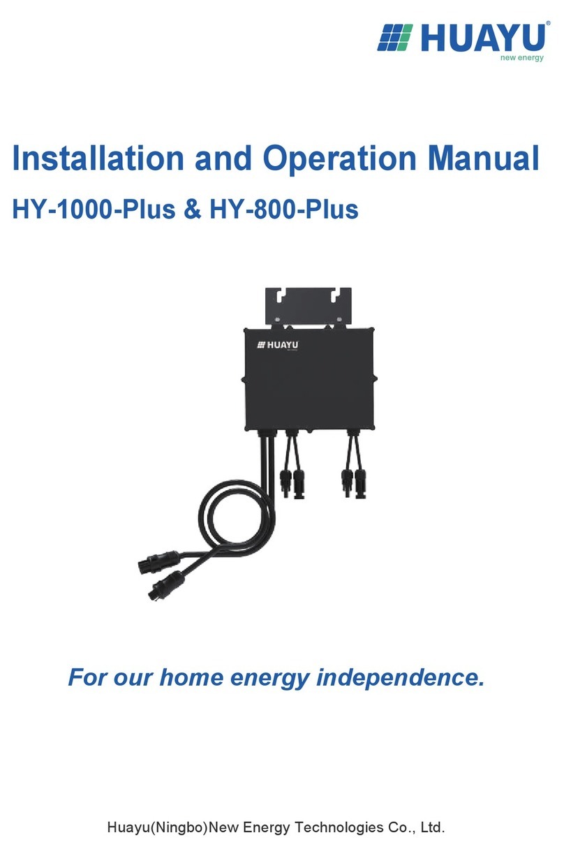 Huayu HY-1000-Plus Installation and operation manual