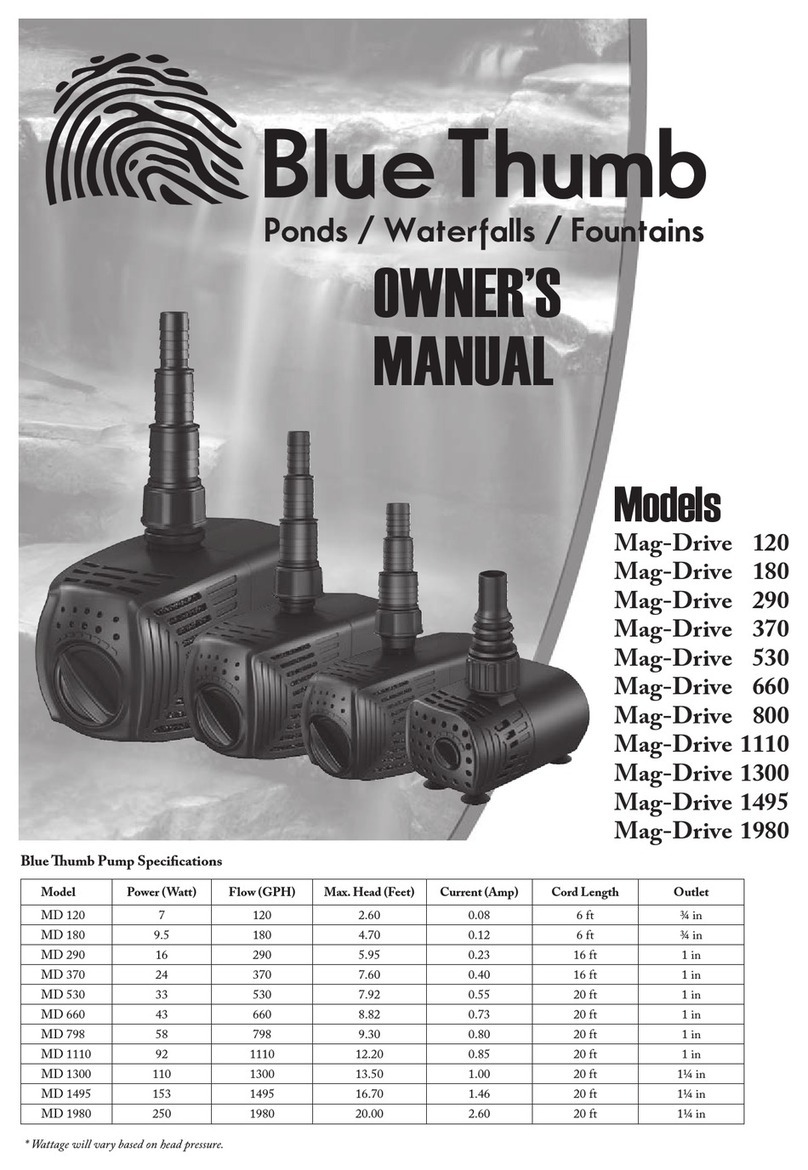 Blue Thumb Mag-Drive 120 Operation manual