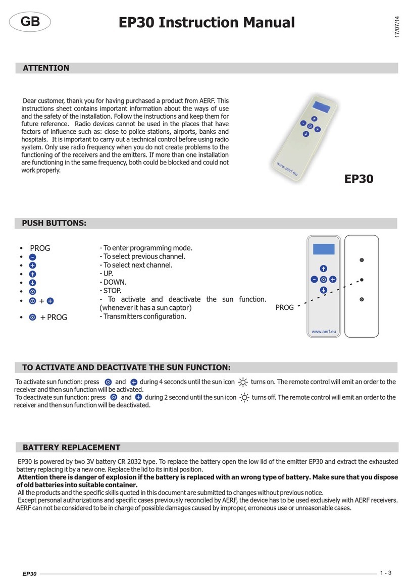 AERF EP30 instruction manual