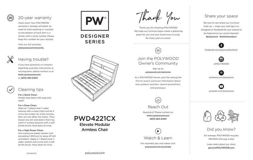 Polywood Designer Series quick start guide Polywood Designer Series quick start guide