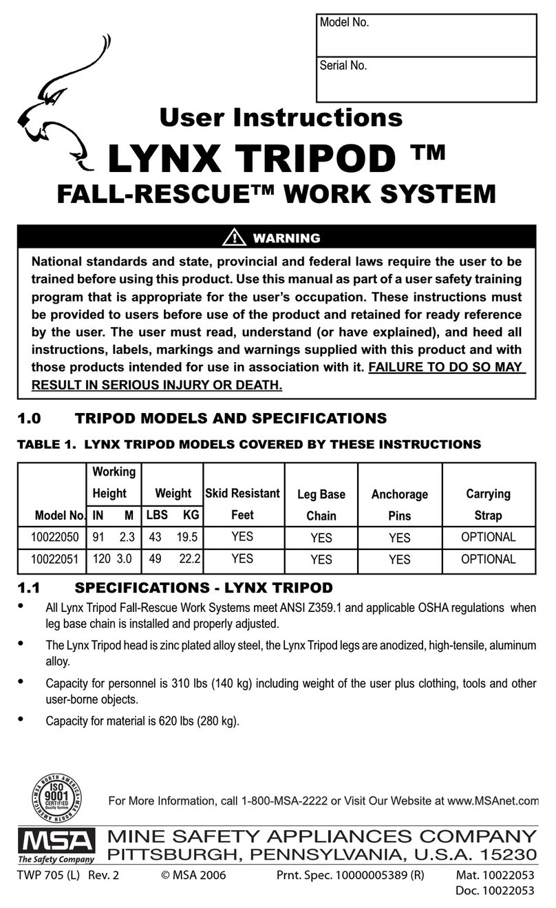MSA FALL-RESCUE 10022050 User instructions