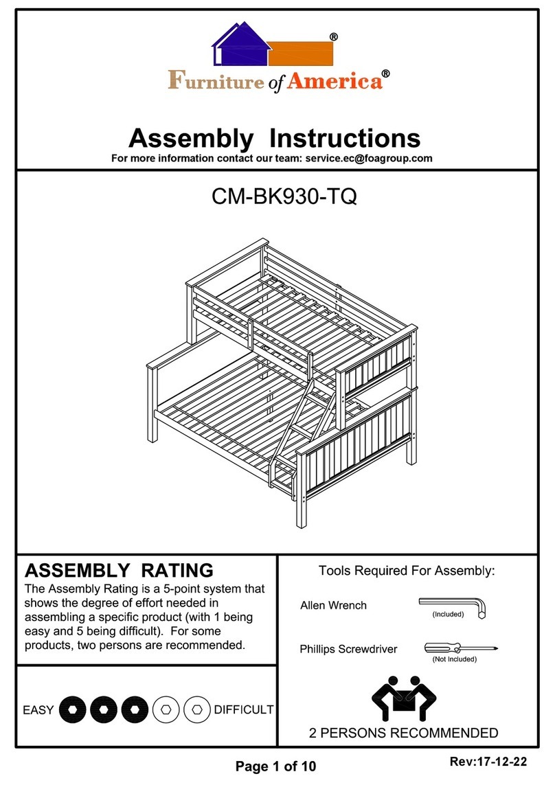 Furniture of America CM-BK930-TQ Assembly instructions
