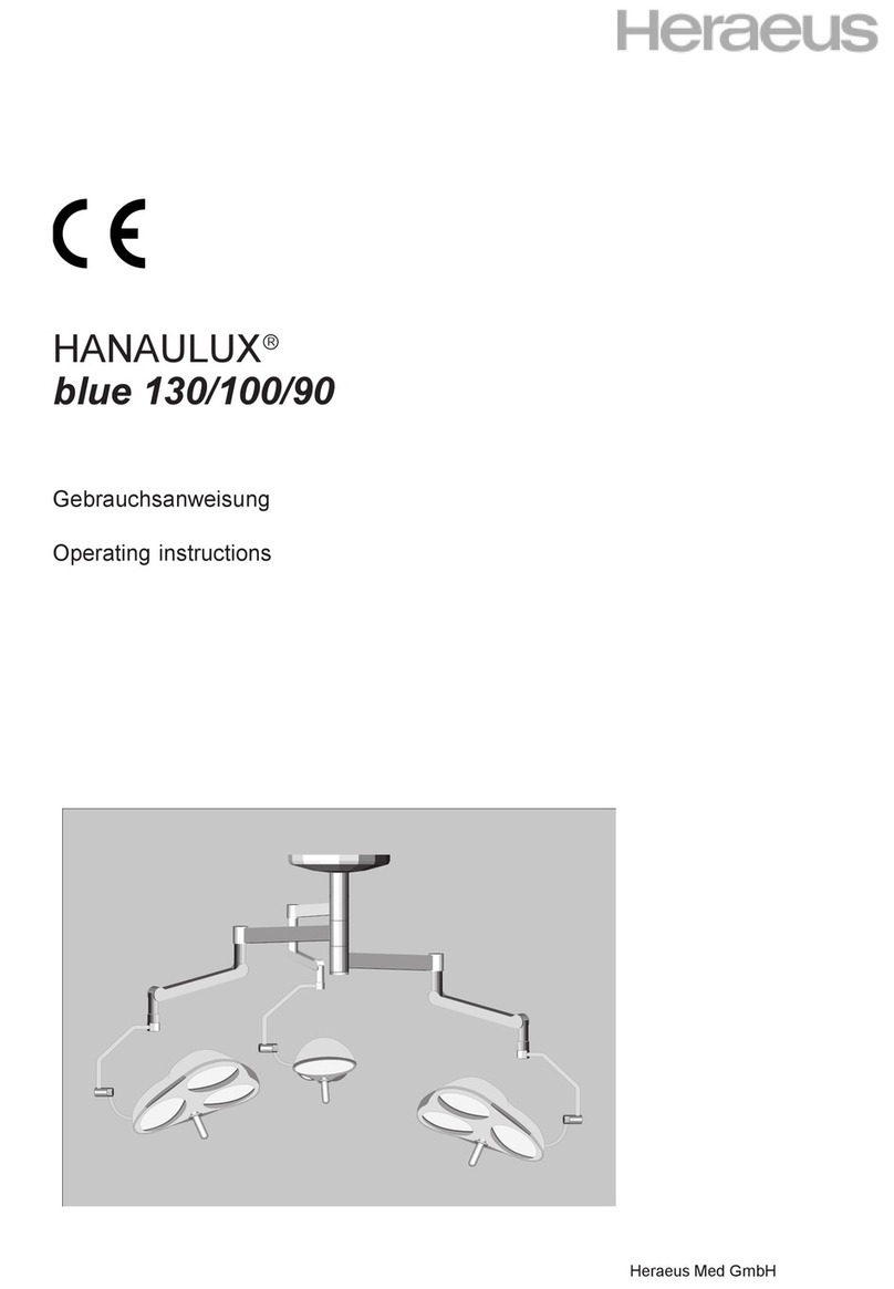 Heraeus HANAULUX blue 130 operating instructions