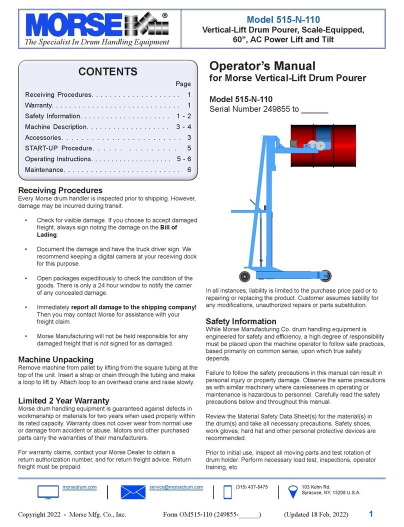 morse 515-N-110 Operator's manual
