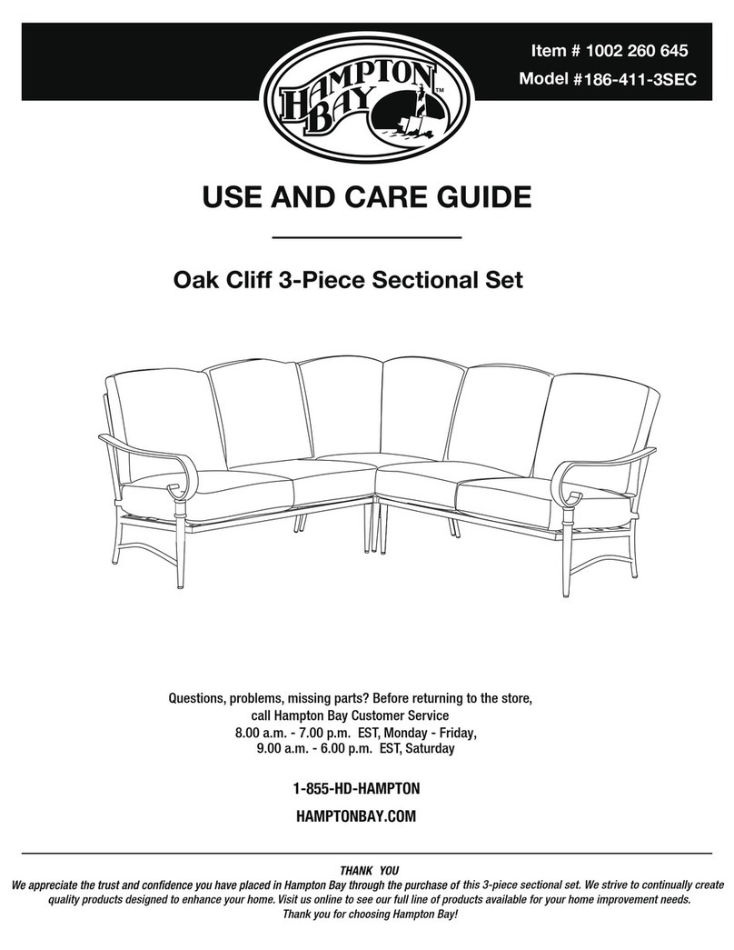 HAMPTON BAY 186-411-3SEC Use and care guide HAMPTON BAY 186-411-3SEC Use and care guide