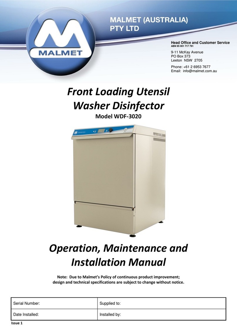 Malmet WDF-3020 Operation, maintenance and installation manual