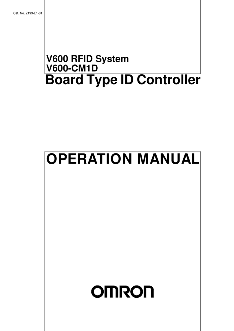 Omron V600 RFID System User manual Omron V600 RFID System User manual