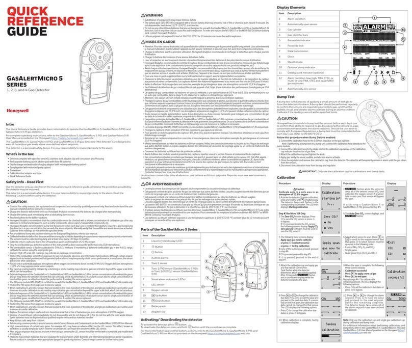 Honeywell GasAlertMicro 5 Series User manual