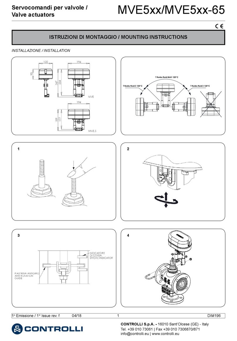 Controlli MVE5 Series Mounting instructions