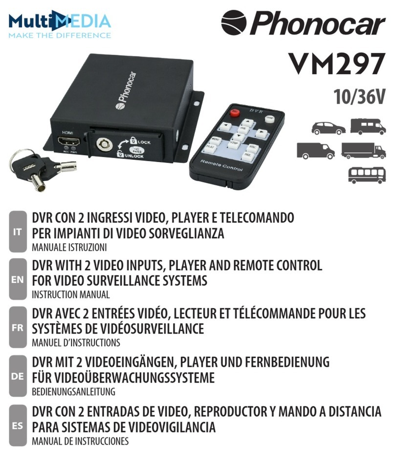 Phonocar MultiMedia VM 297 instruction manual