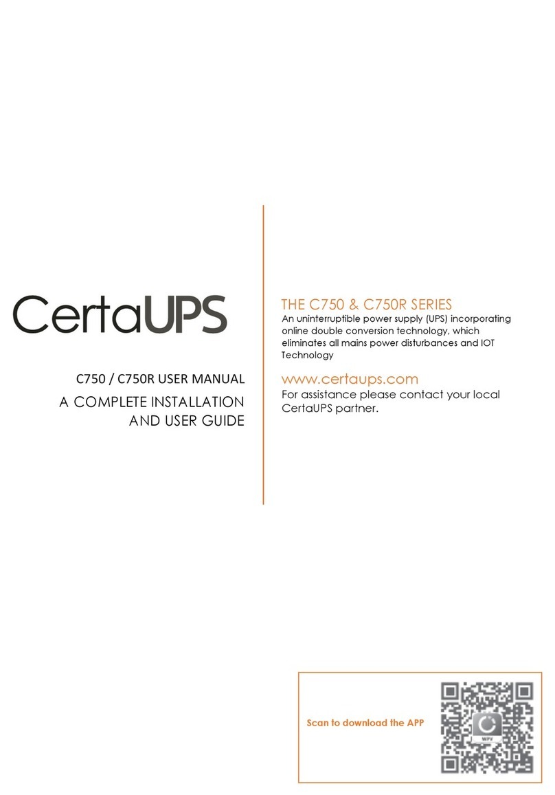 CertaUPS C750 user manual