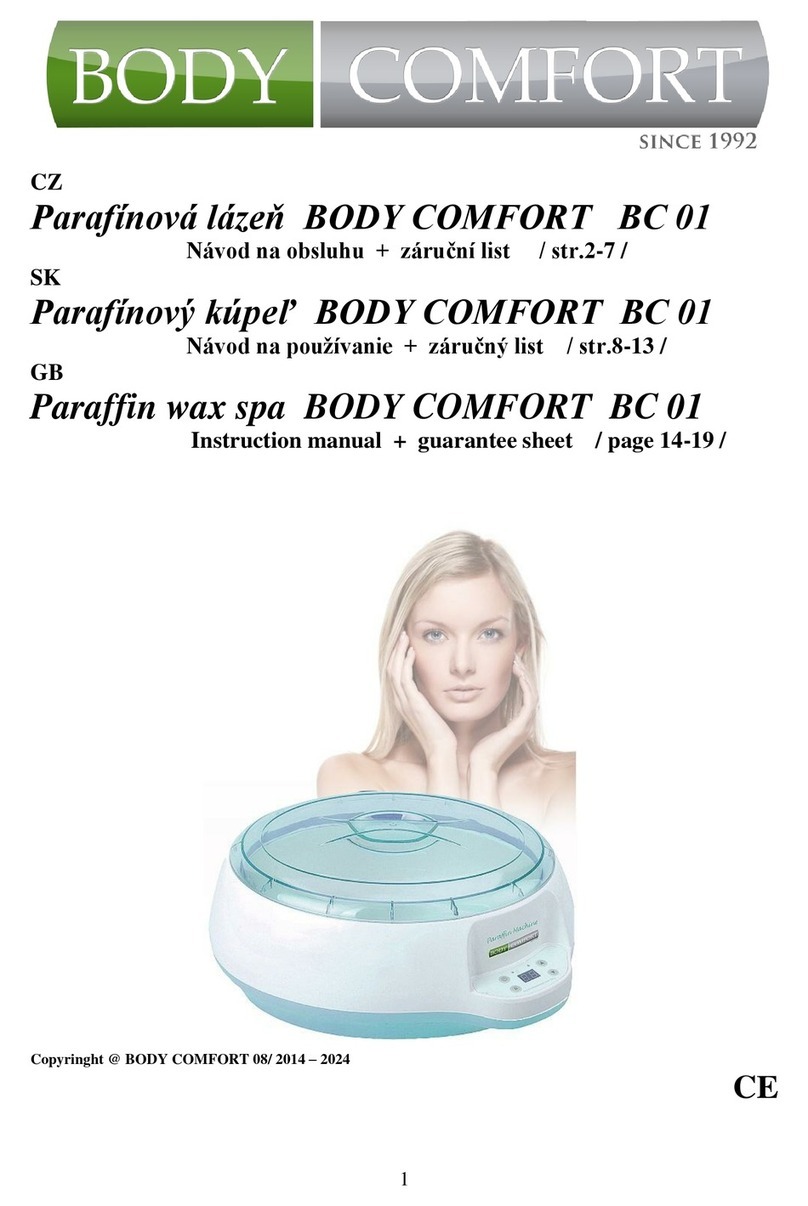 BODY COMFORT BC 01 instruction manual