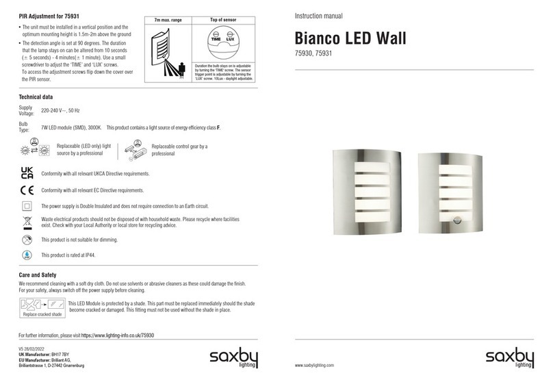 Saxby Lighting 75930 User manual