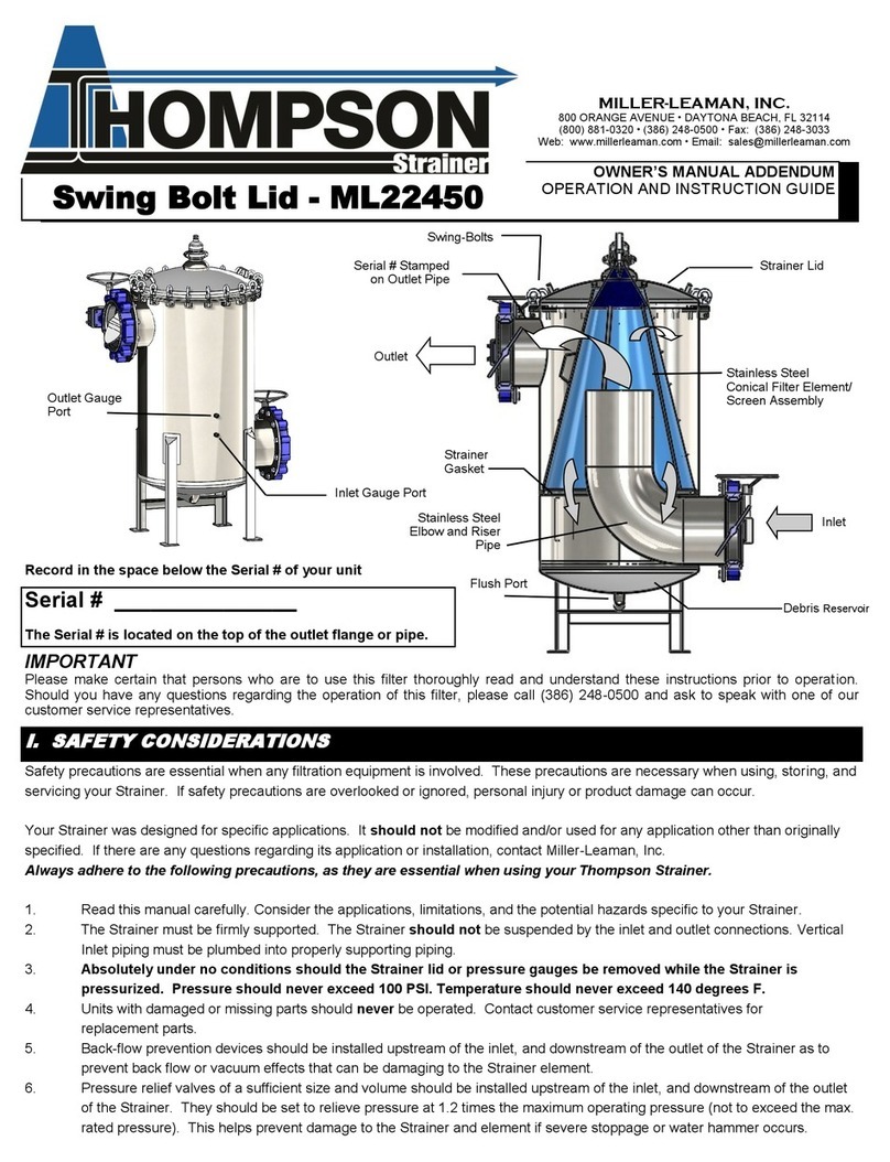 Miller-Leaman Thompson ML22450 Owner's manual addendum