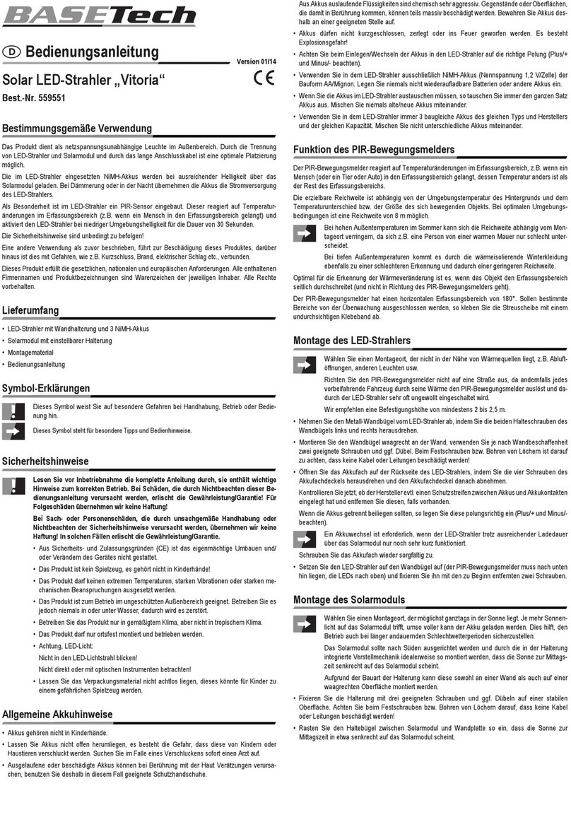 BASETech Vitoria operating instructions