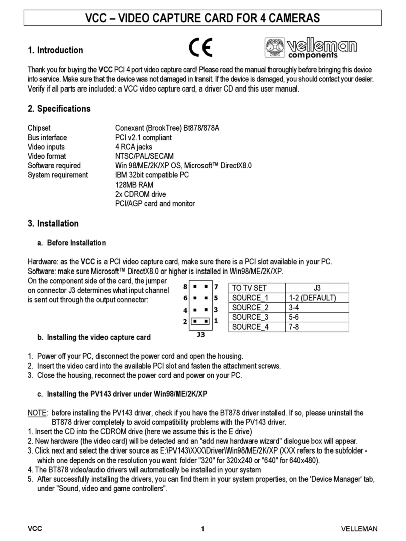 Velleman VCC quick start guide