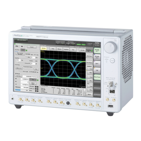 Anritsu MP2100A BERTWave User manual Anritsu MP2100A BERTWave User manual