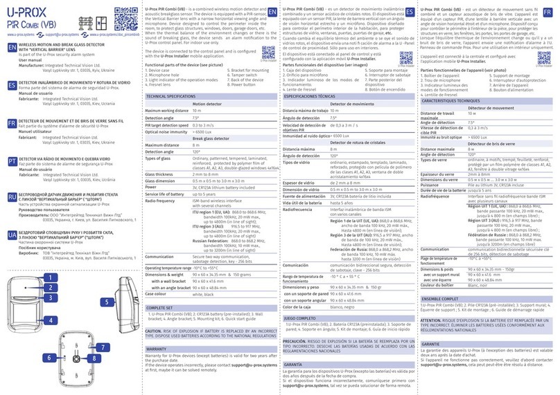 U-Prox PIR Combi User manual U-Prox PIR Combi User manual