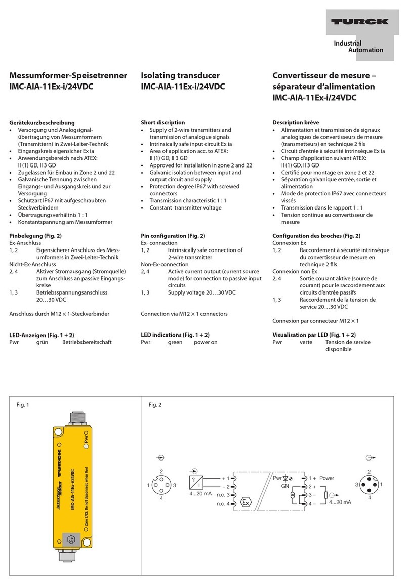 turck interface modul IMC-AIA-11Ex-i/24VDC User manual