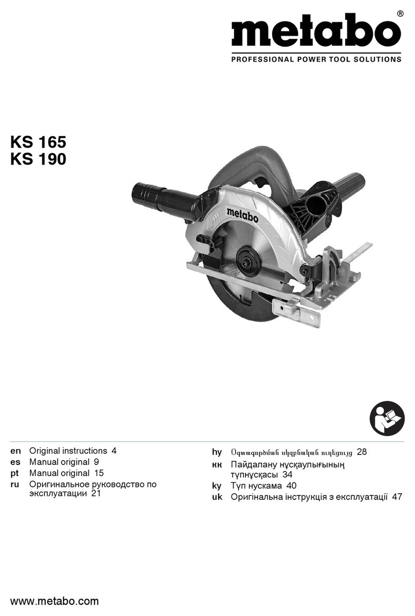 Metabo KS 165 Original instructions