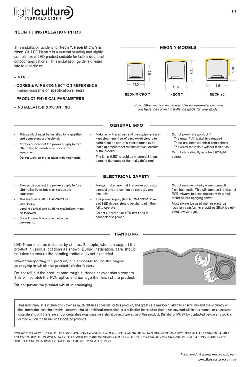 lightculture NEON MICRO Y installation guide