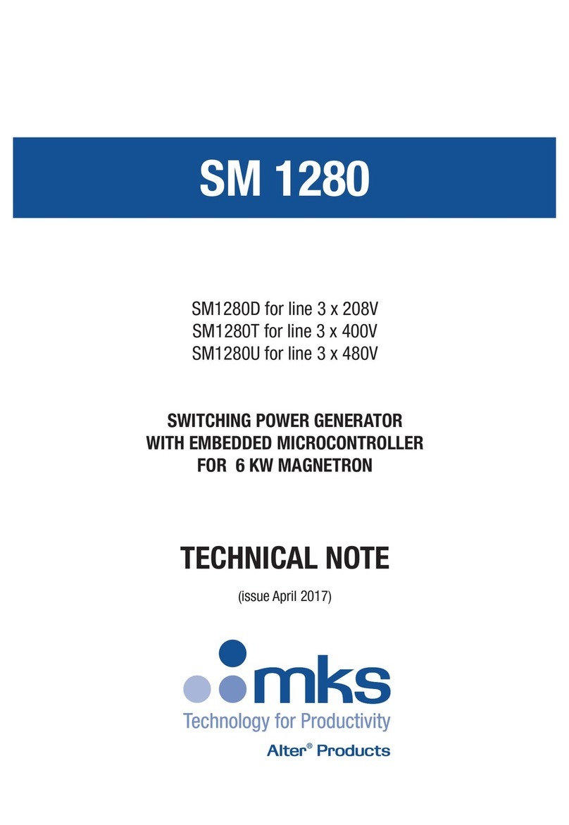 MKS SM 1280 Specification sheet
