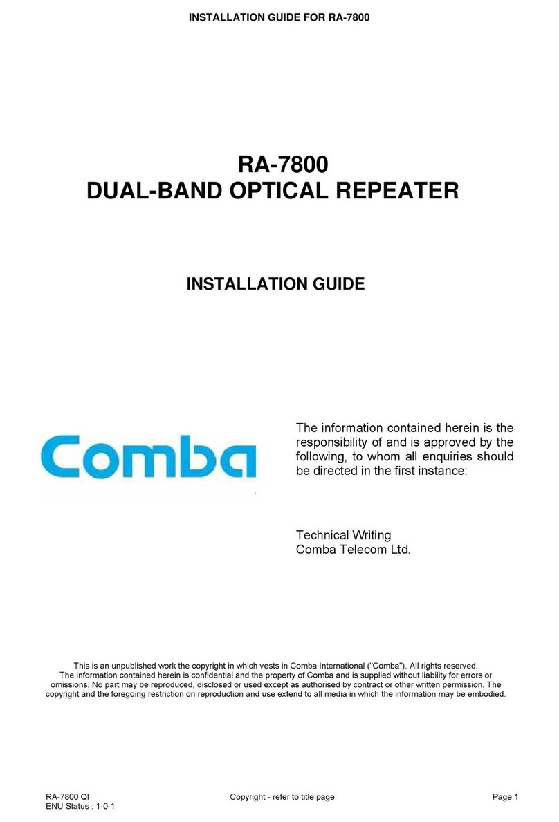 Comba Telecom RA-7800 installation guide