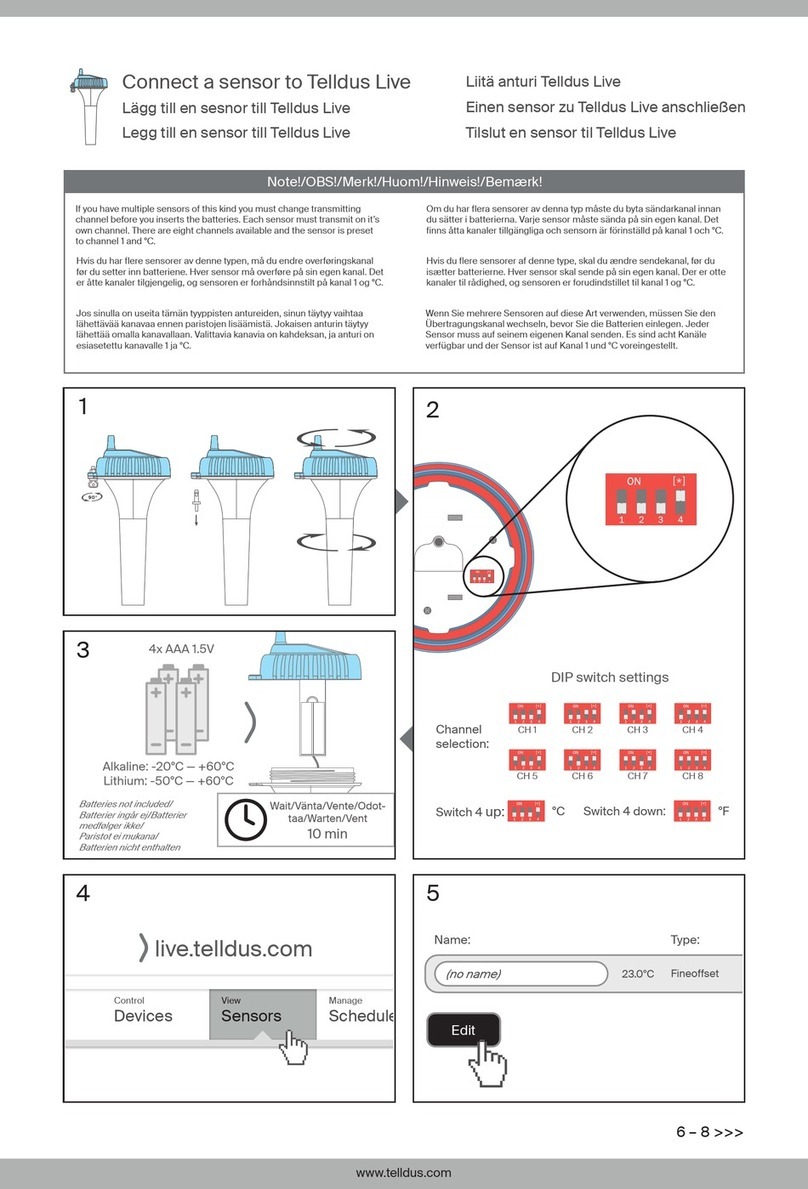 Telldus 313291 quick start guide