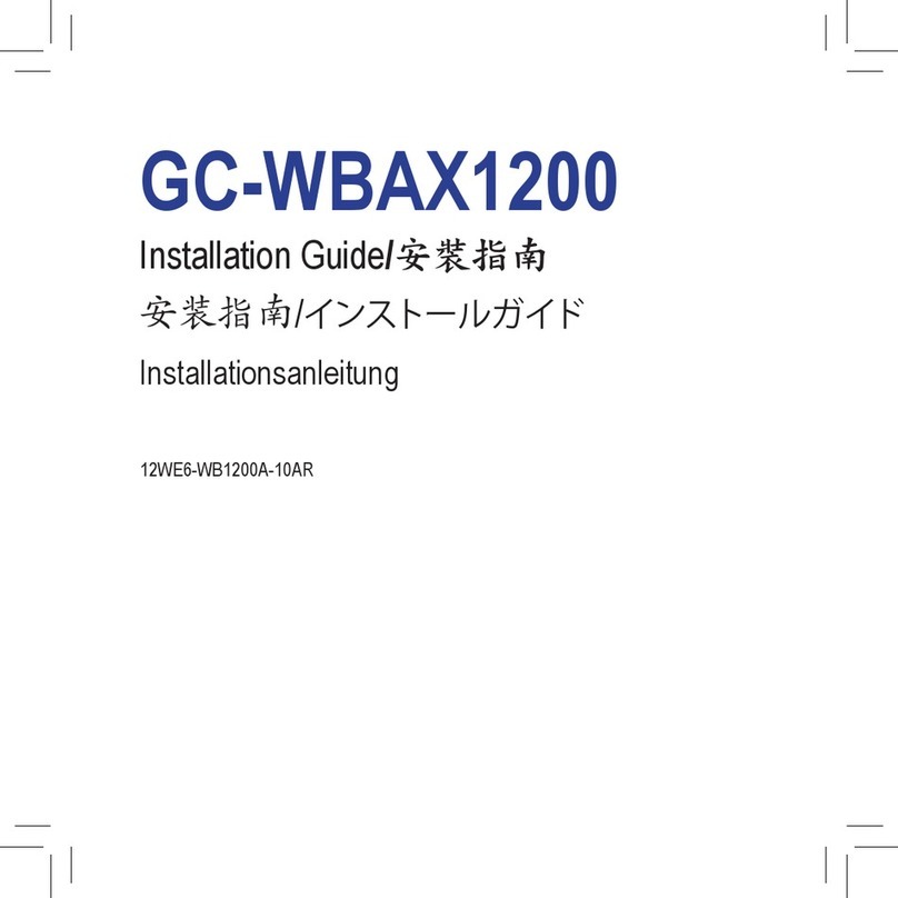 Gigabyte GC-WBAX1200 User manual