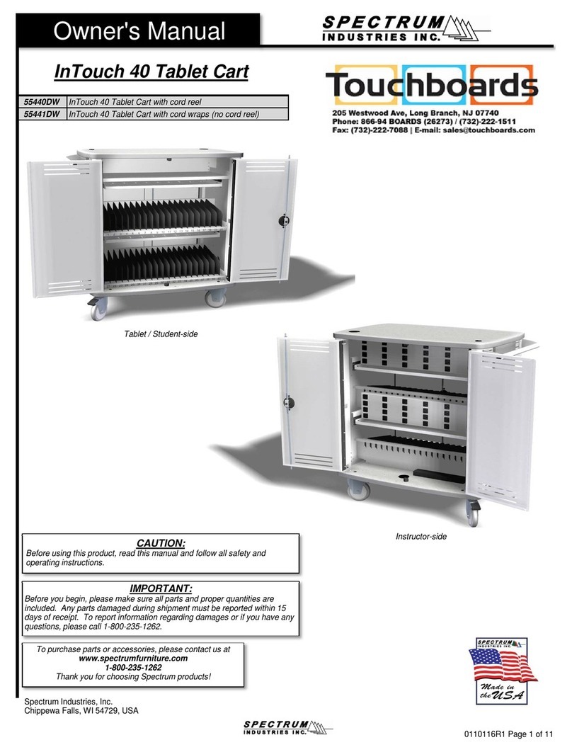 Spectrum Industries InTouch 40 Tablet Cart User manual Spectrum Industries InTouch 40 Tablet Cart User manual