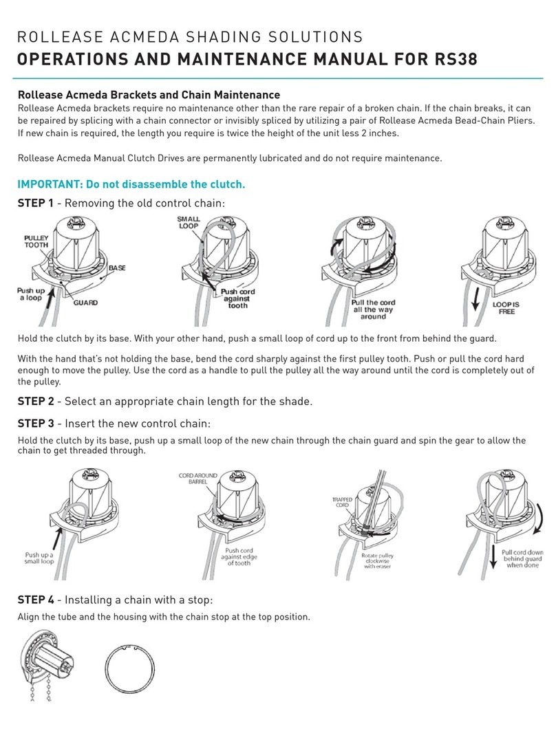 rollease acmeda RS38 Operation and maintenance manual