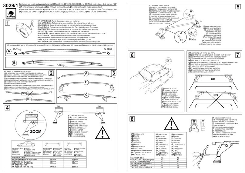 WALMEC SATURNO 3029/1 Fitting instructions