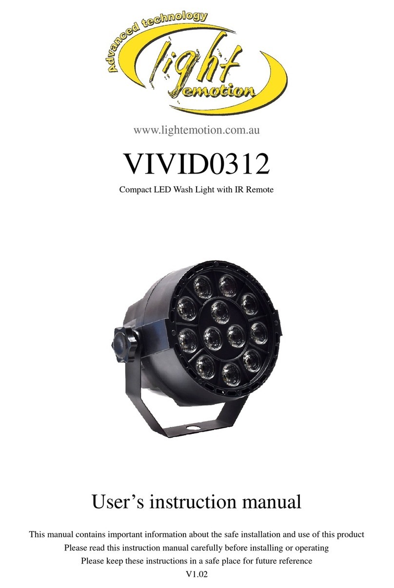Light Emotion VIVID0312 Operator's manual Light Emotion VIVID0312 Operator's manual