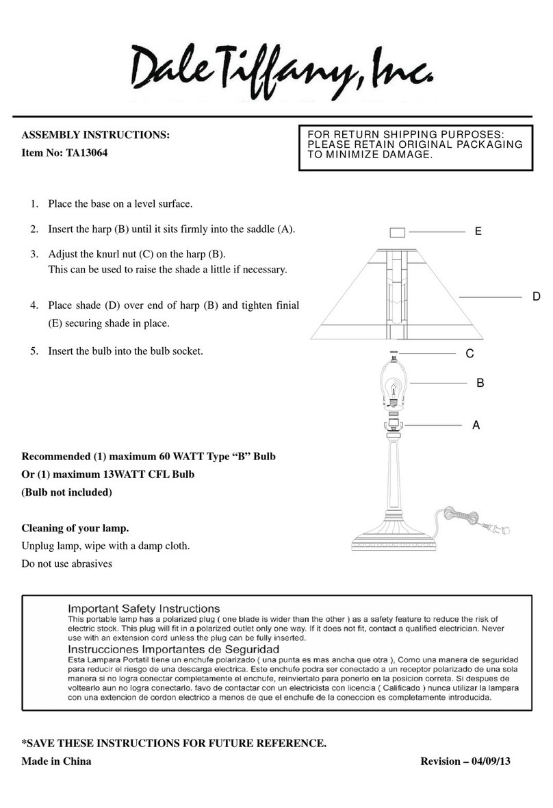 Dale Tiffany TA13064 Assembly instructions