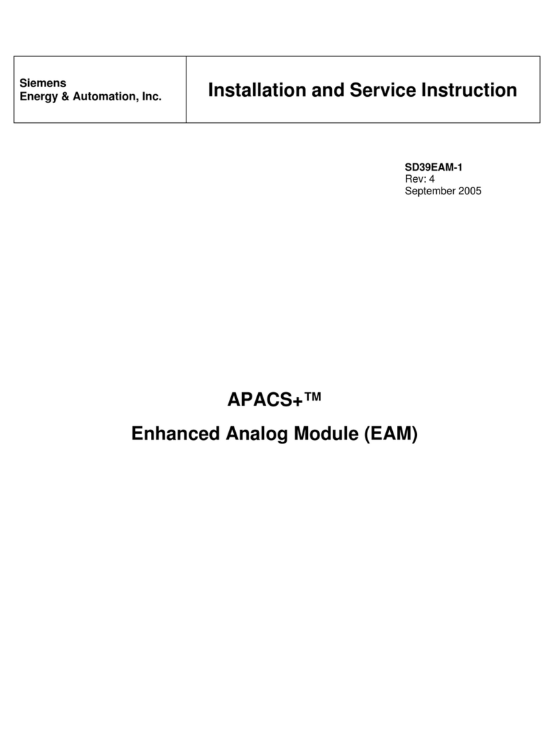 Siemens APACS+ Installation and service instruction