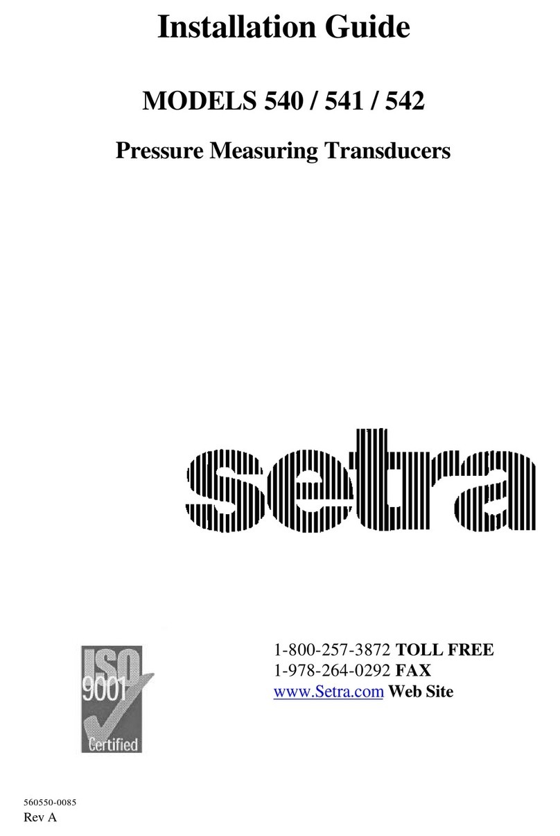 Setra Systems 540 Series User manual