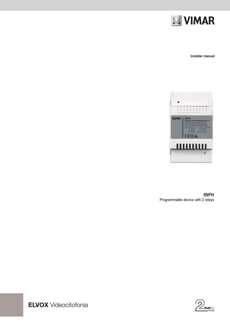 Vimar ELVOX 69PH Installer manual